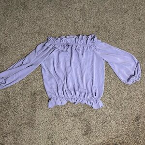 Purple flowy off the shoulder top